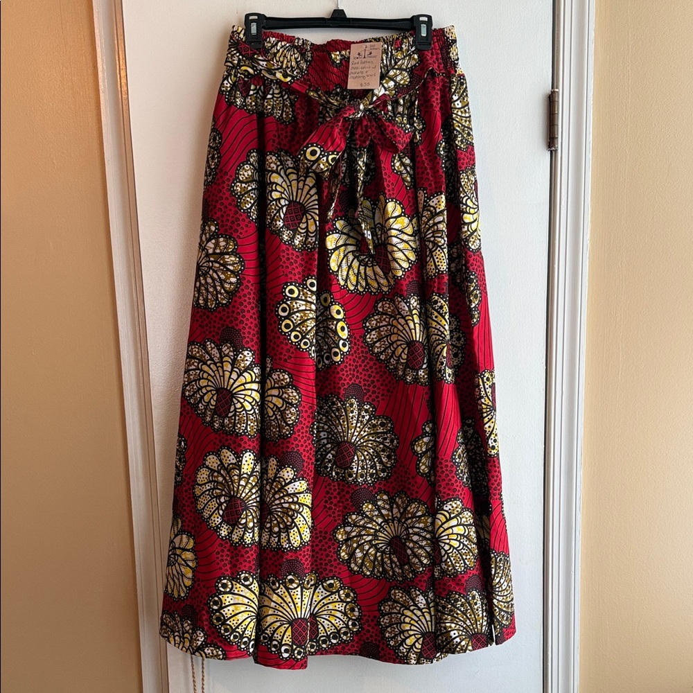 Stunning Fair Trade Print Maxi Skirt with matching head scarf. One size.